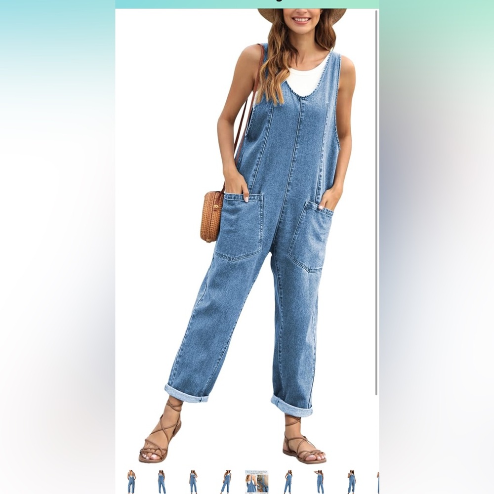 NWOT High Roller denim overalls - Picture 3 of 7